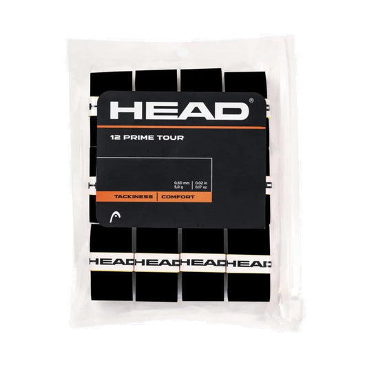 Head Prime Tour Overgrip - 12 Pack - Black