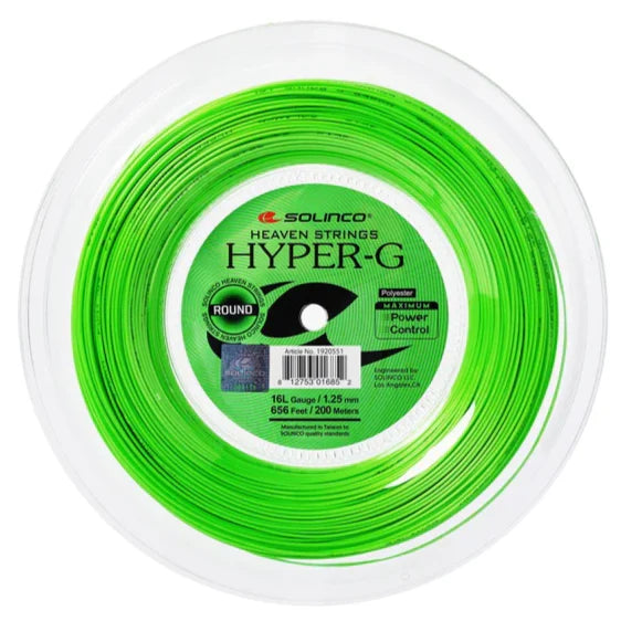 Solinco Hyper-G Round 16L/1.25mm - String Reel - (Green)