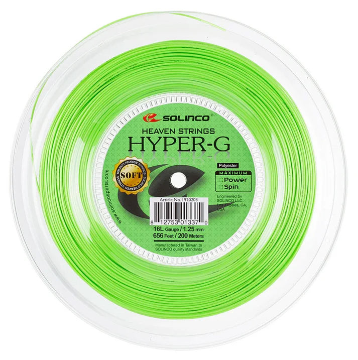 Solinco Hyper-G Soft 16L/1.25mm - String Reel - (Green)