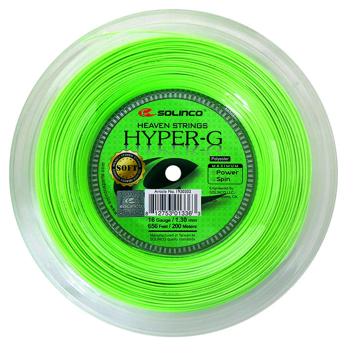 Solinco Hyper-G Soft 16/1.30mm - String Reel - (Green)
