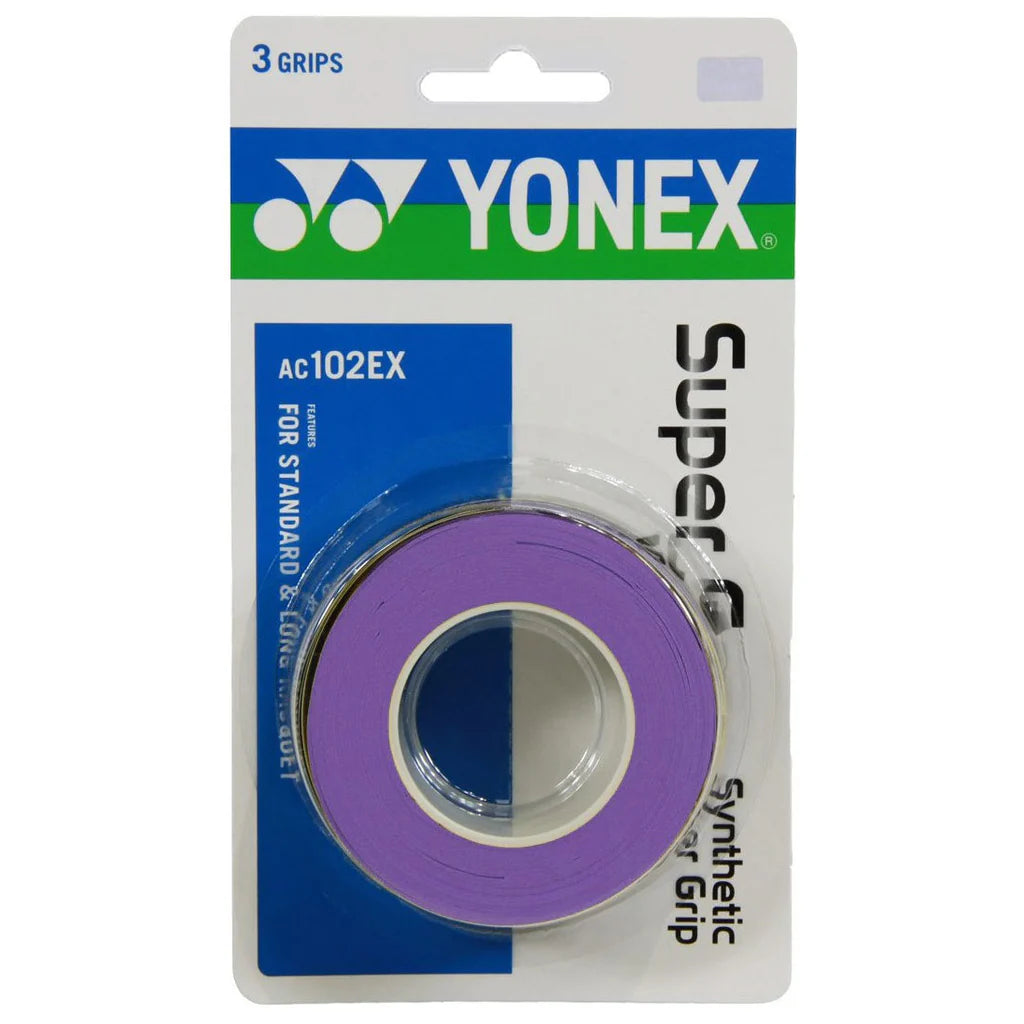 Yonex Wet Super Grap Overgrip 3 Pack (Purple)