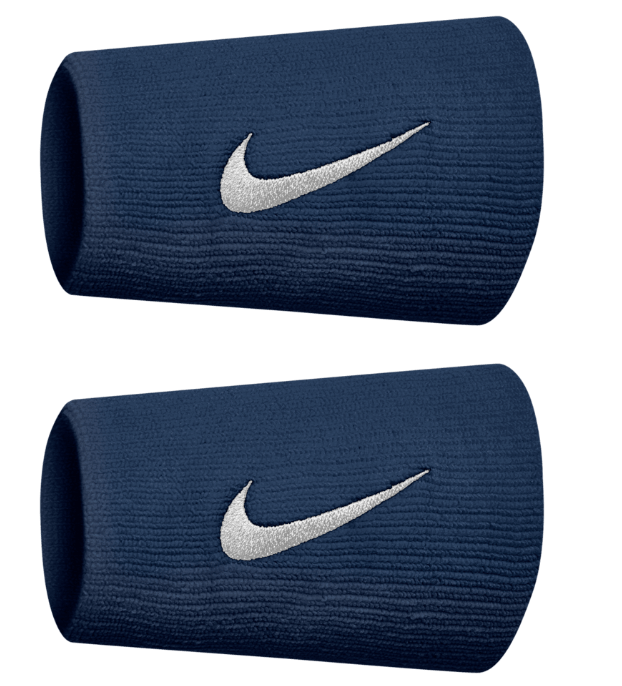 Nike Premier Doublewide Wristband 2 Pack - (Navy)