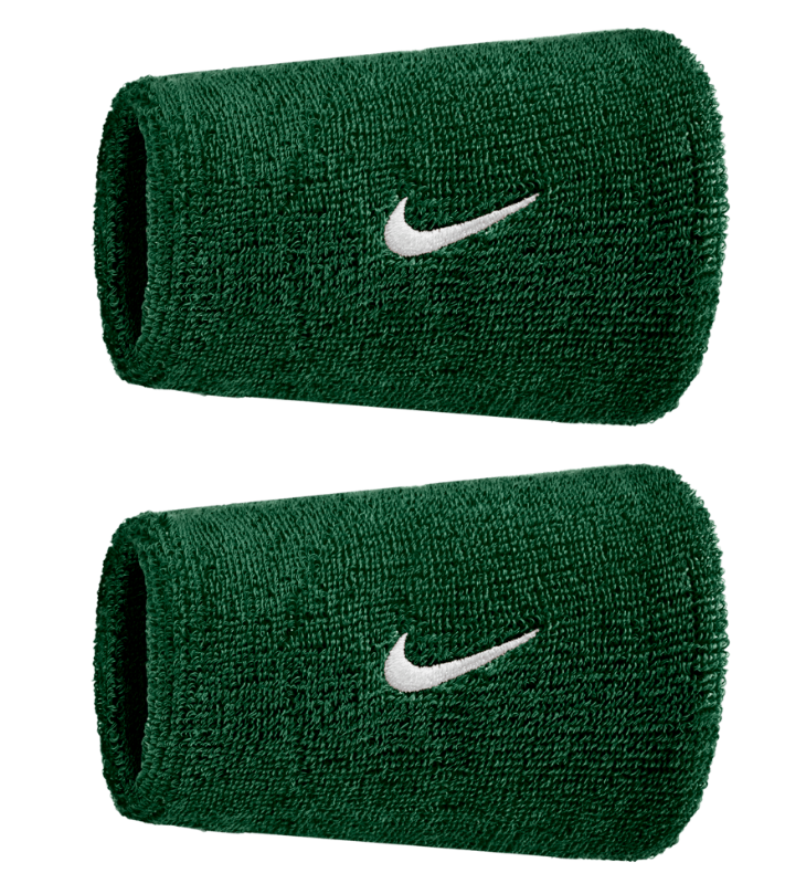 Nike Swoosh Doublewide Wristband 2 Pack - (Green)