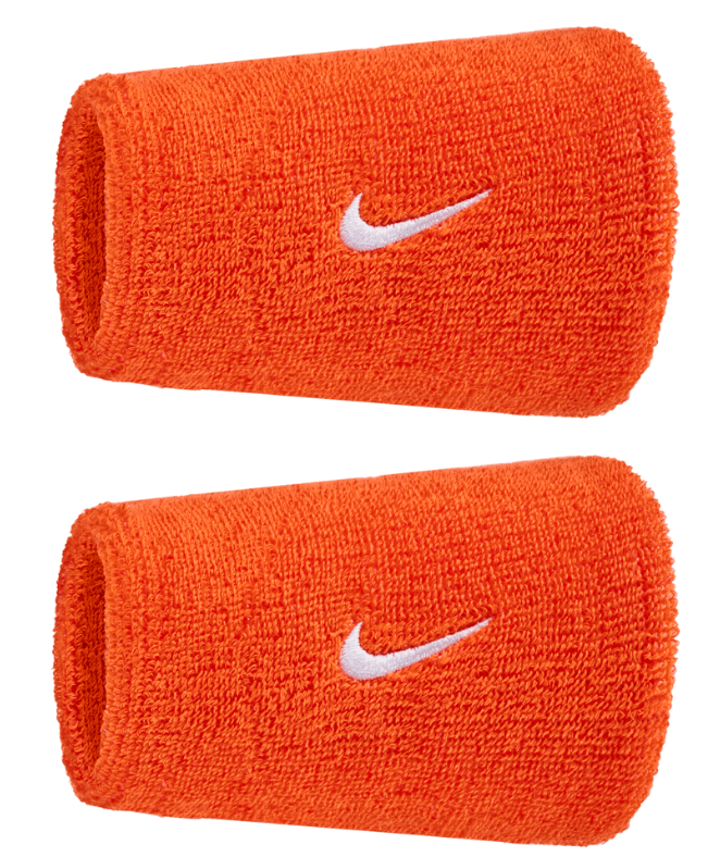 Nike Swoosh Doublewide Wristband 2 Pack - (Orange)