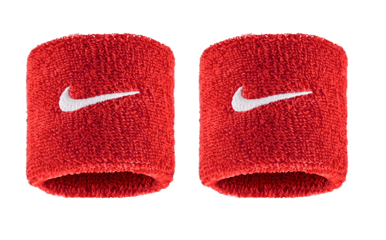 Nike Swoosh Wristband 2 Pack - (Red)