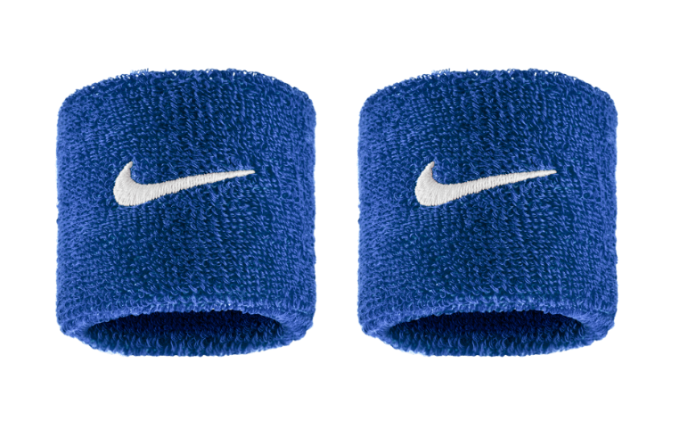 Nike Swoosh Wristband 2 Pack - (Blue)