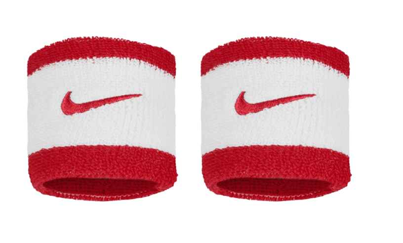 Nike Swoosh Wristband 2 Pack - (Red/White)