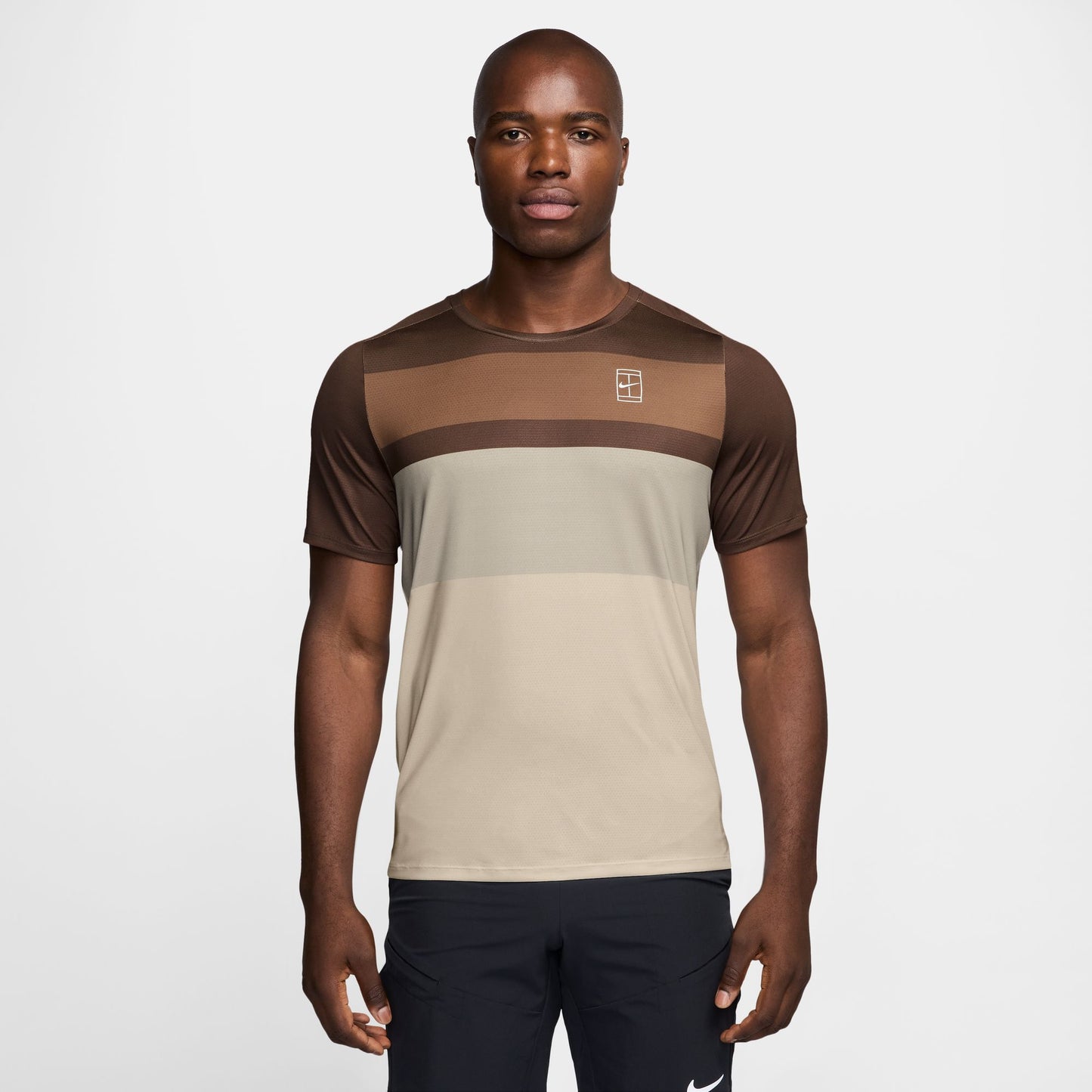 Nike Court Dri-Fit Adavantage Print Top Men’s (Brown)