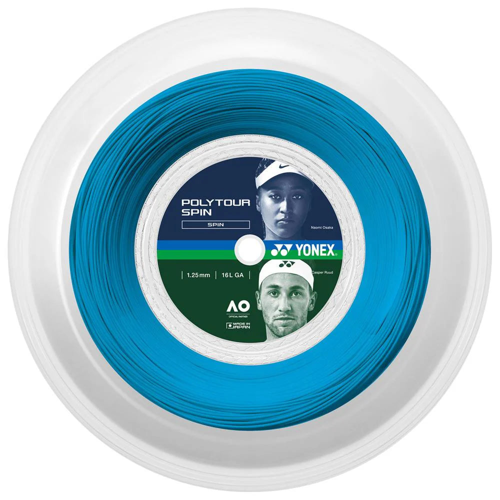 Yonex Poly Tour Spin 17g/1.25mm - String Reel - (Blue)