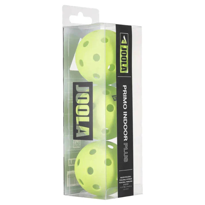 JOOLA Primo Indoor Plus Pickleball 3 Pack (Neon Green)