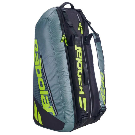 Babolat Pure Aero 6 Racquet Bag Gen 9 (Metalic Grey/Black/Yellow)