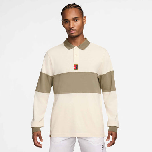 Nike Court Heritage Long Sleeve Polo Men’s (Brown)