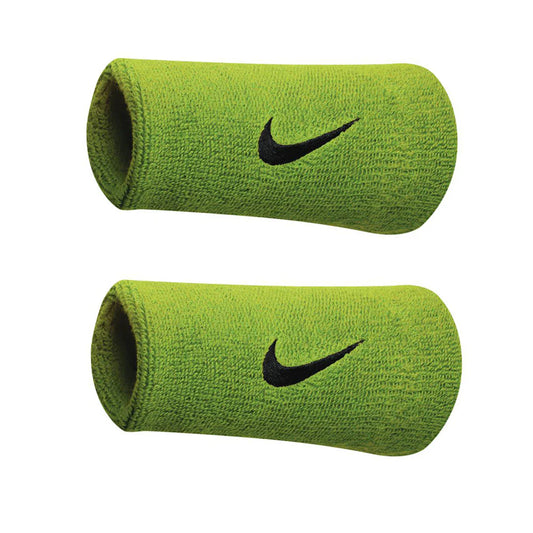 Nike Swoosh Doublewide Wristband 2 Pack - (Green)