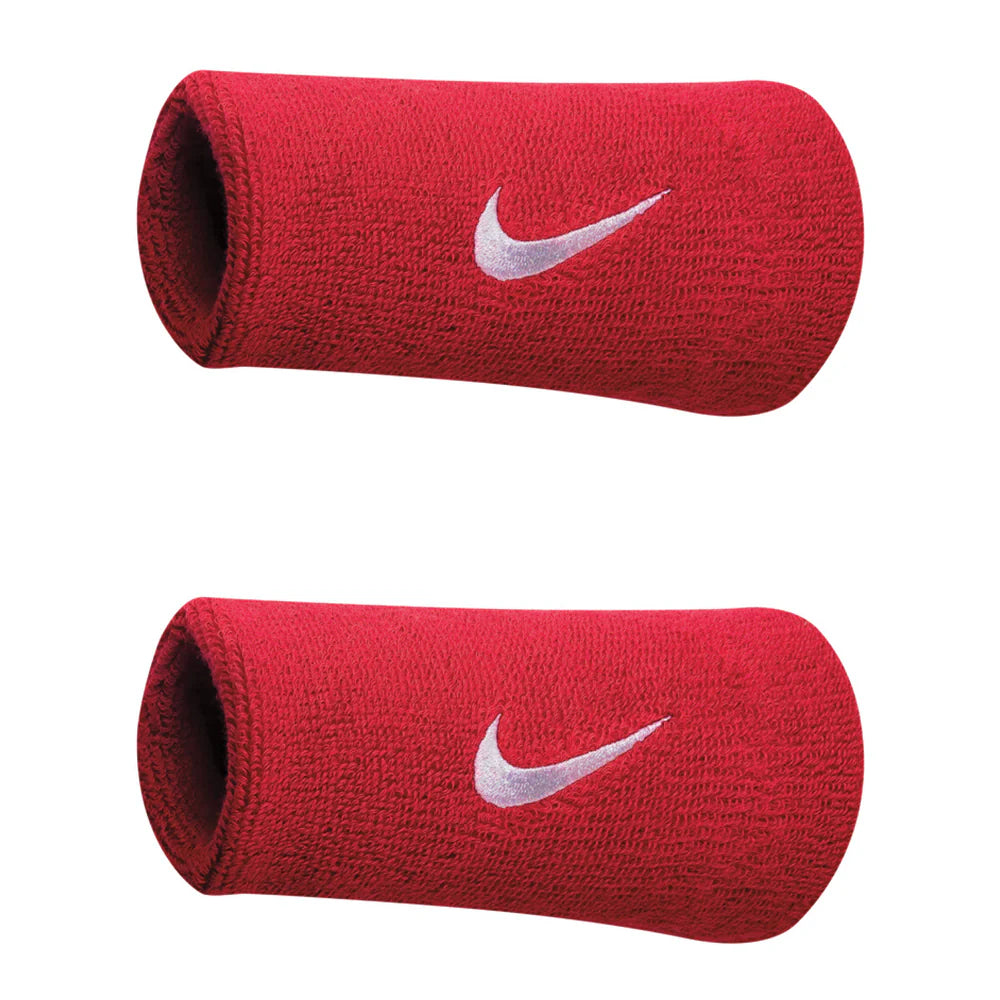 Nike Swoosh Doublewide Wristband 2 Pack - (Varsity Red)