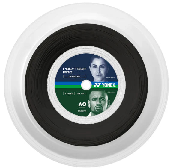 Yonex Poly Tour Pro 16L/1.25mm - String Reel - (Black)