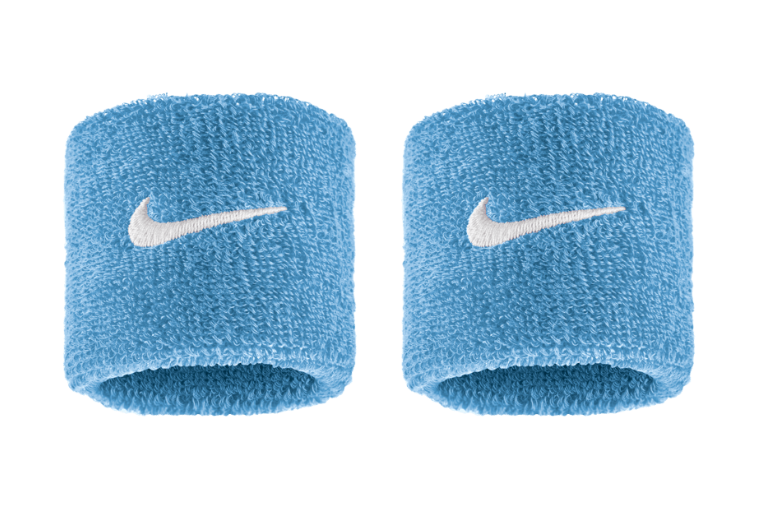 Nike Swoosh Wristband 2 Pack - (Light Blue)