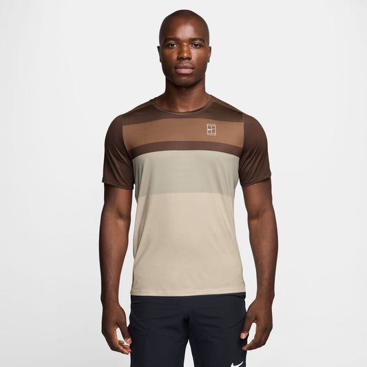 Nike Court Dri-Fit Adavantage Print Top Men’s (Brown)