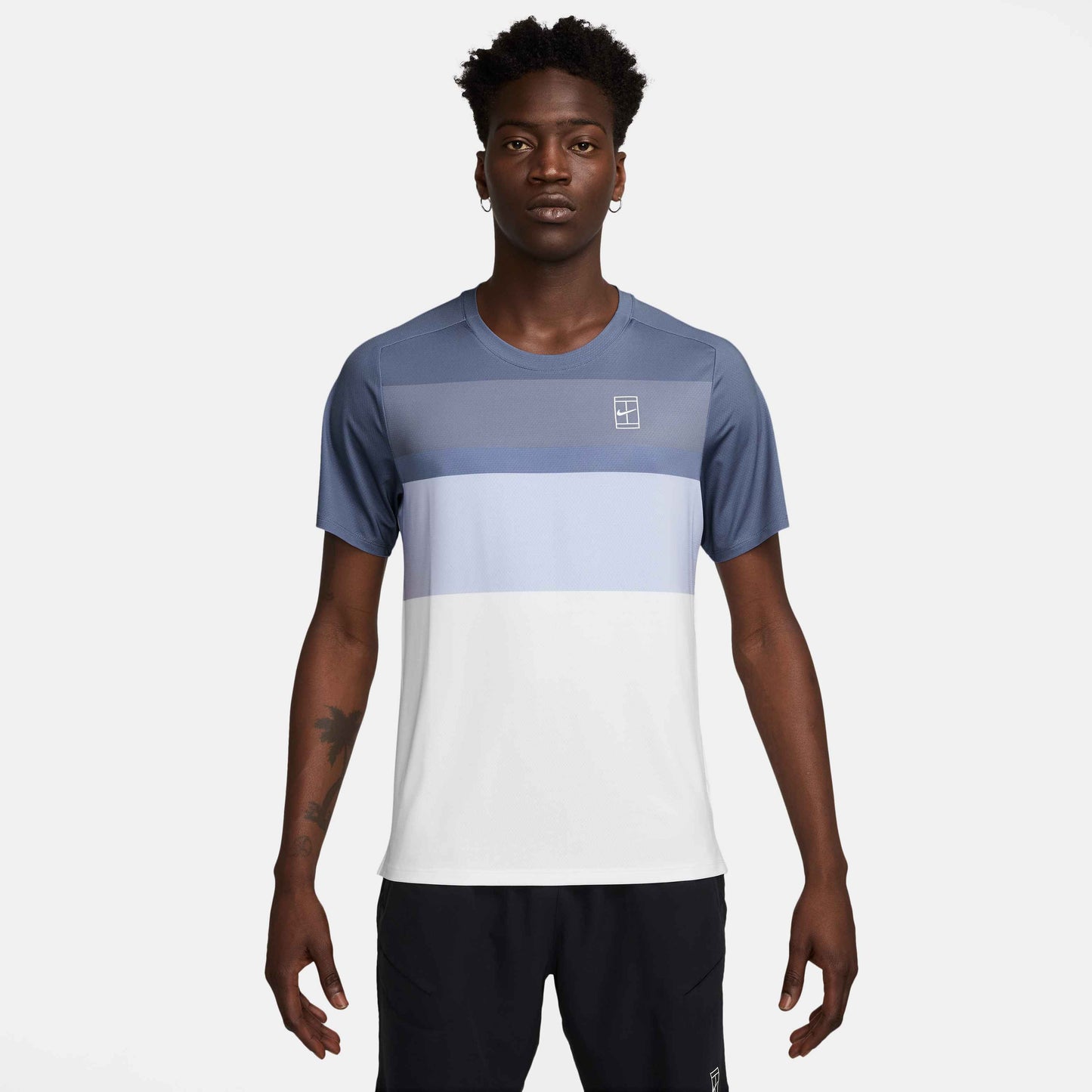 Nike Court Dri-Fit Adavantage Print Top Men’s (Grey)