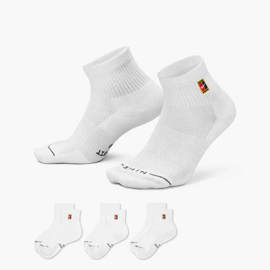 Nike Court Everyday Elevated Ankle Socks (3 pack) (White)